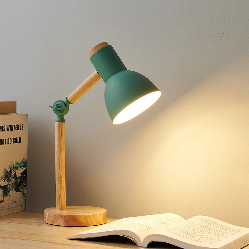 Nordic Style Wooden LED Table Lamp – Minimalist Eye Protection for Your Bedroom and Study 💡✨