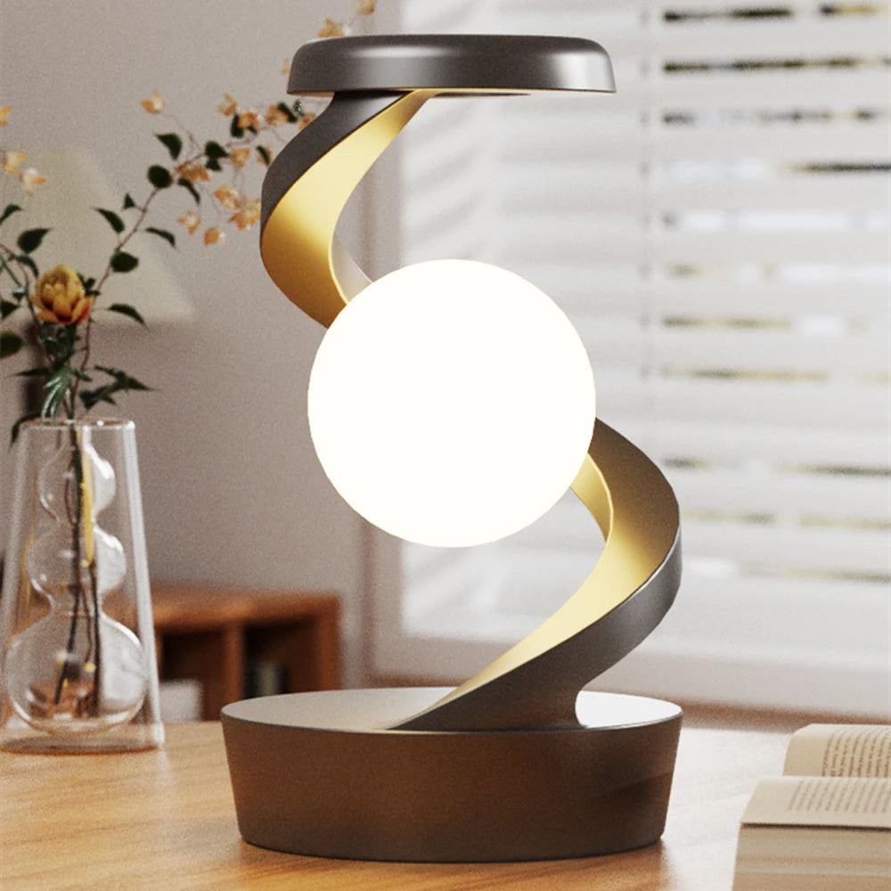 Lampe flottante rotative avec veilleuse RVB et chargement sans fil ⚡