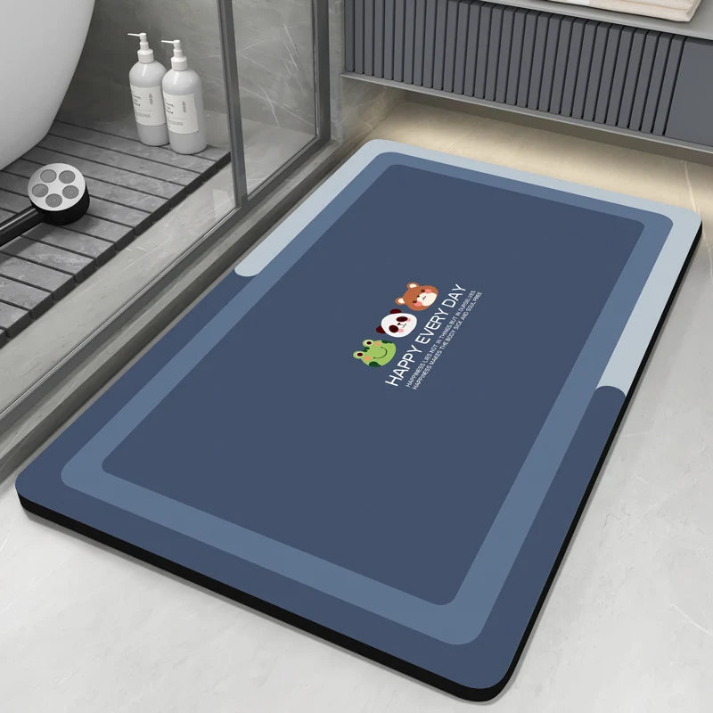 Tapis de bain en diatomite à séchage rapide - Tapis de salle de bain antidérapant et ultra absorbant