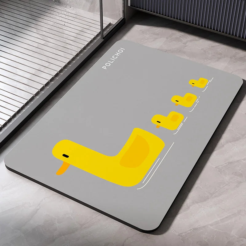 Tapis de bain en diatomite à séchage rapide - Tapis de salle de bain antidérapant et ultra absorbant