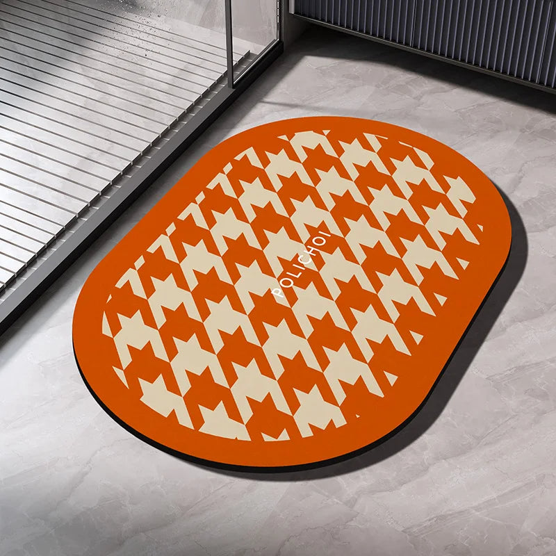 Tapis de bain en diatomite à séchage rapide - Tapis de salle de bain antidérapant et ultra absorbant