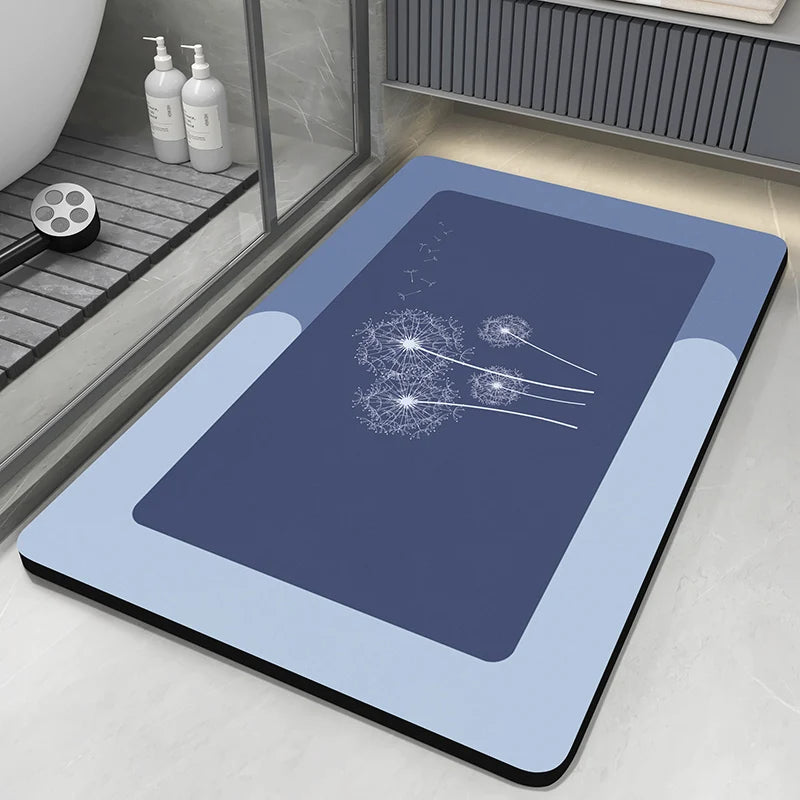 Tapis de bain en diatomite à séchage rapide - Tapis de salle de bain antidérapant et ultra absorbant