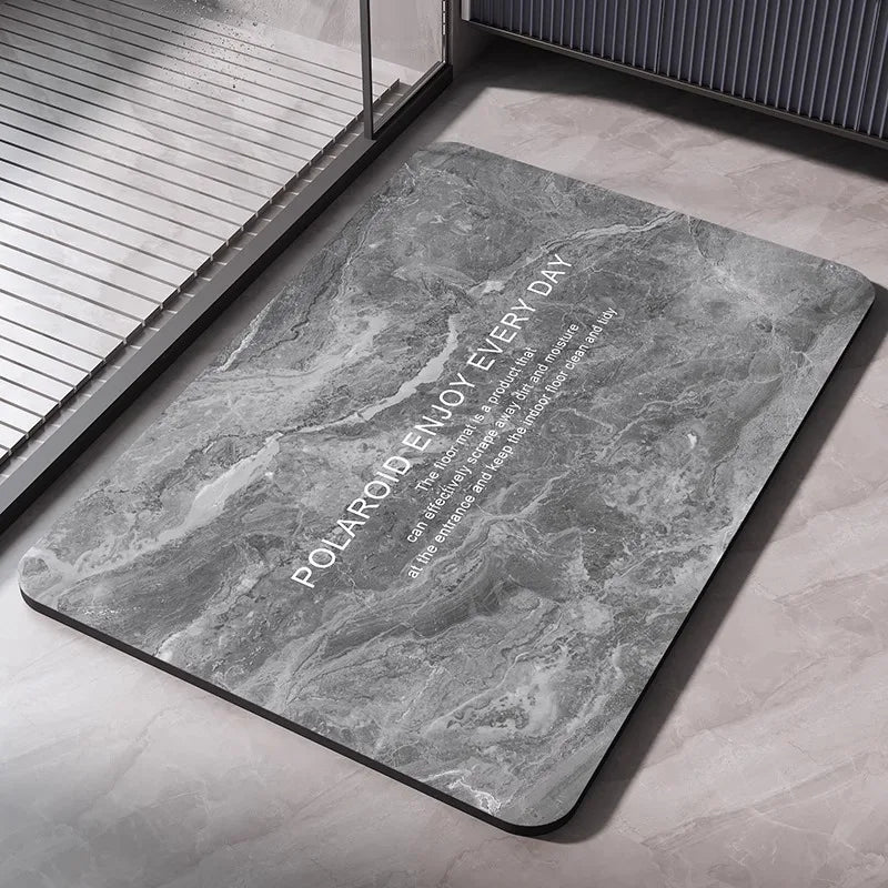 Tapis de bain en diatomite à séchage rapide - Tapis de salle de bain antidérapant et ultra absorbant