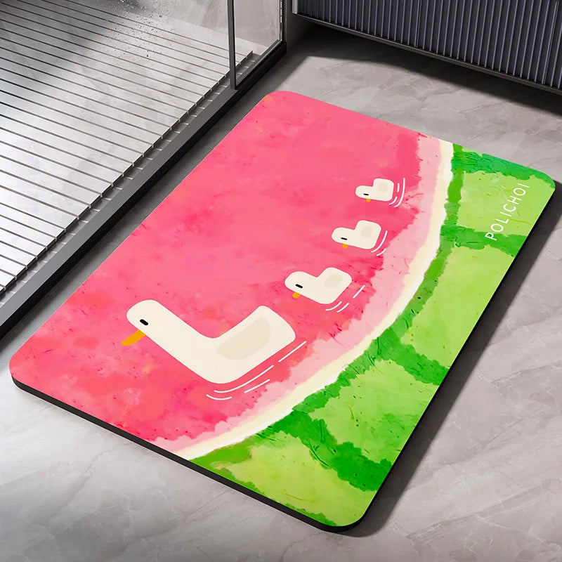 Tapis de bain en diatomite à séchage rapide - Tapis de salle de bain antidérapant et ultra absorbant