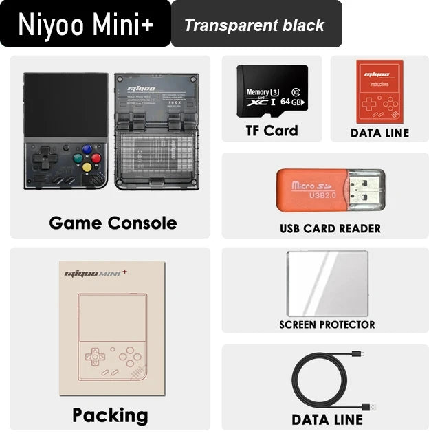 🎮 Niyoo Mini+ Transparent Purple - Jeu rétro amusant 🎮