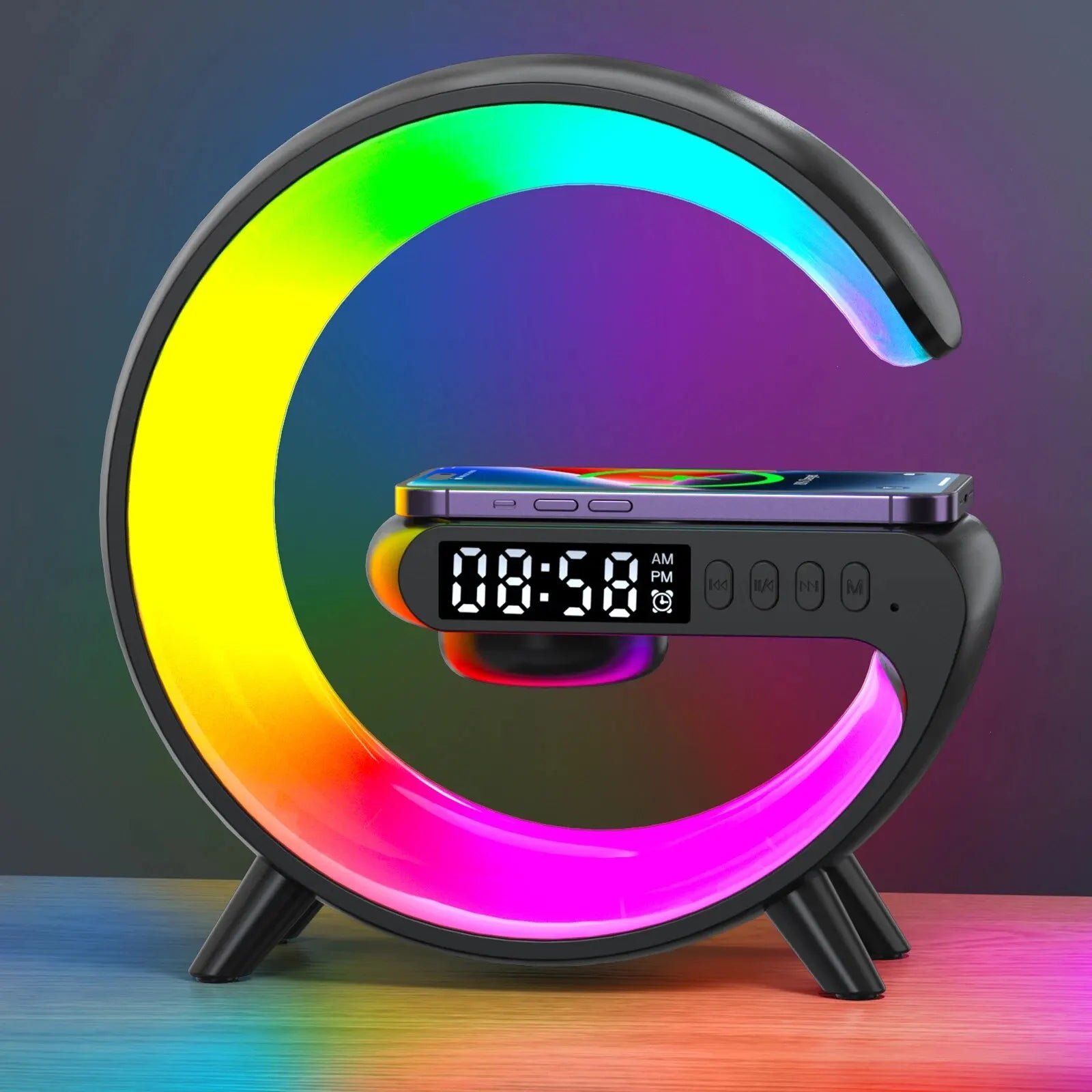 🌈 LED Smart Wake Up Light con Speaker Wireless – Lampada RGB Multifunzione