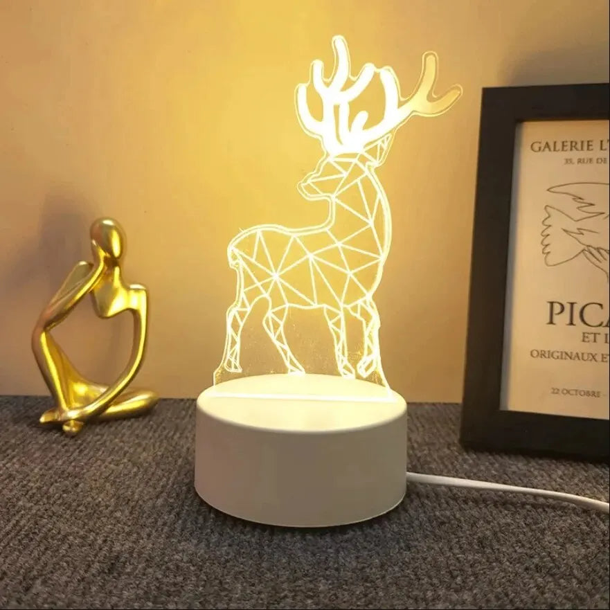 Enchanting 3D LED Night Lamps – A Magical Glow for Your Space ✨