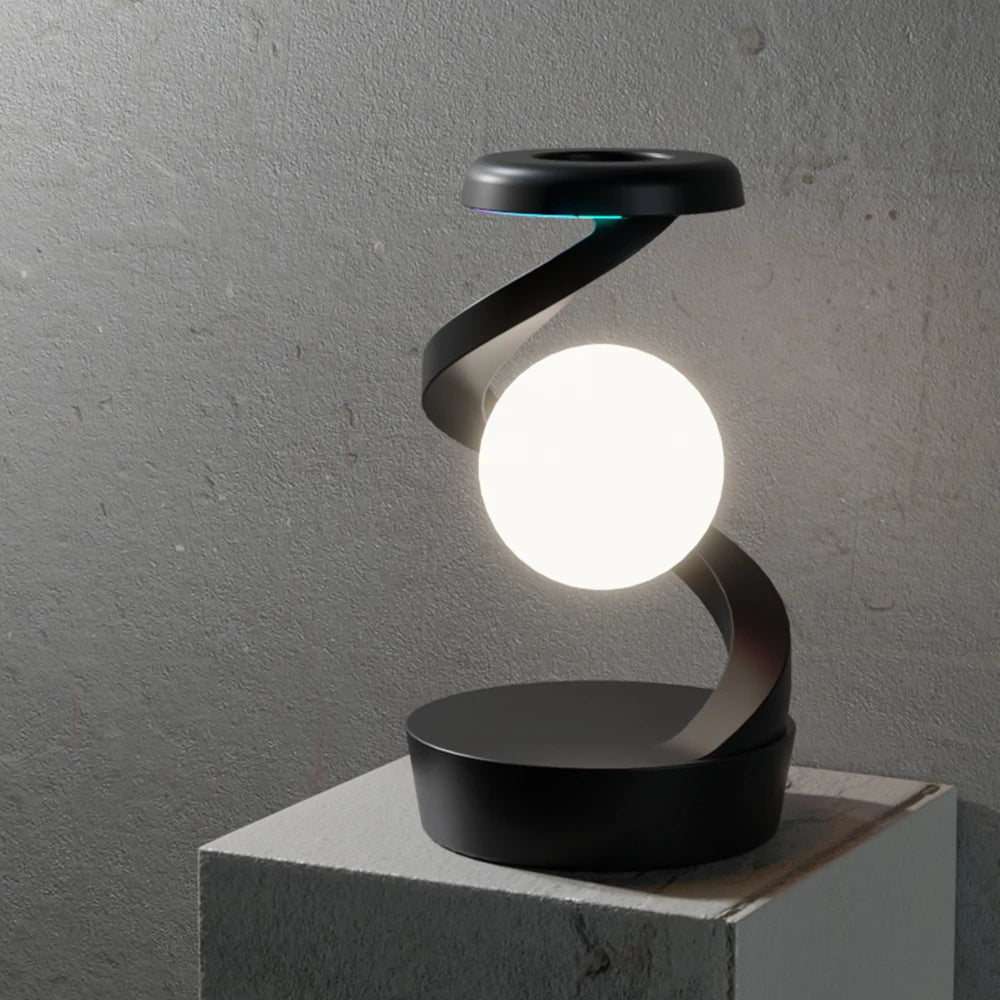 Lampe flottante rotative avec veilleuse RVB et chargement sans fil ⚡