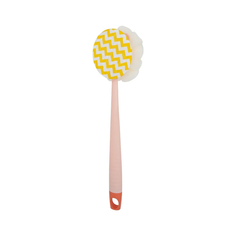 🛁 Brosse de bain exfoliante avec manche | Brosse et masseur double face 🛁