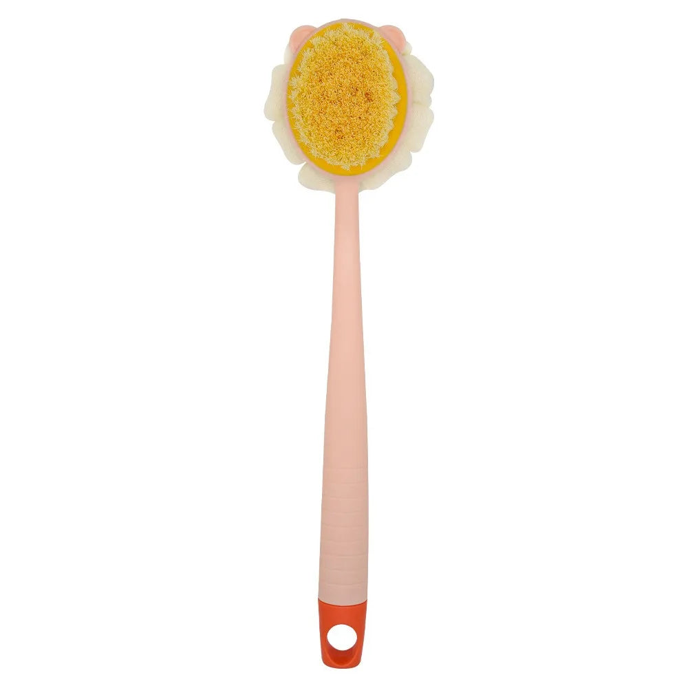 🛁 Brosse de bain exfoliante avec manche | Brosse et masseur double face 🛁