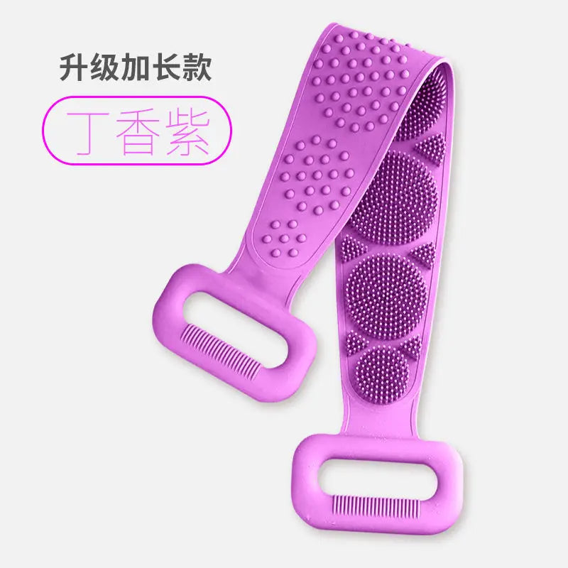 🌸 Scrubber per la schiena e massaggiatore per il bagno in silicone a doppia faccia 🌿