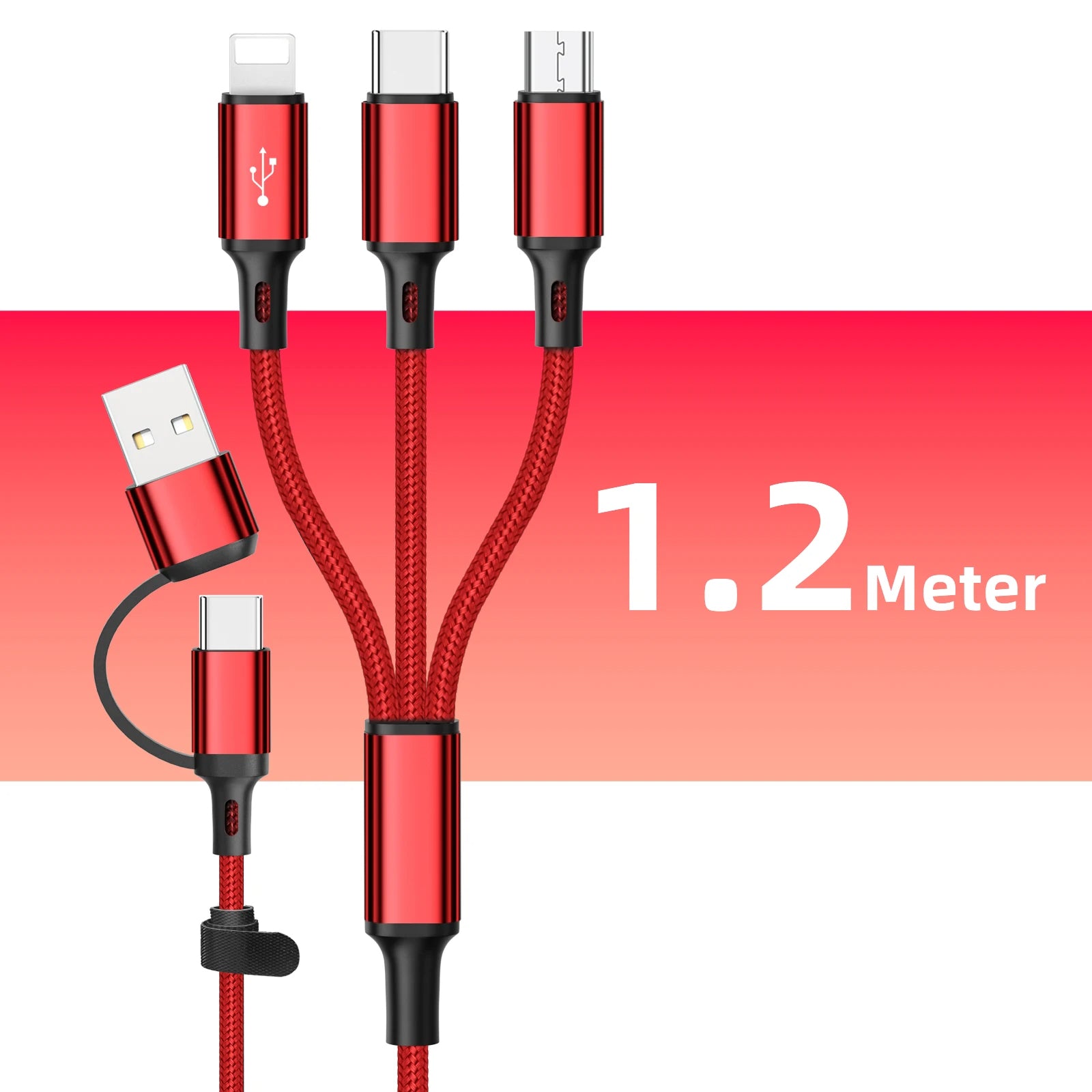 🔌 Cavo di ricarica rapida 3 in 1: potenza versatile per tutti i tuoi dispositivi! 🚀