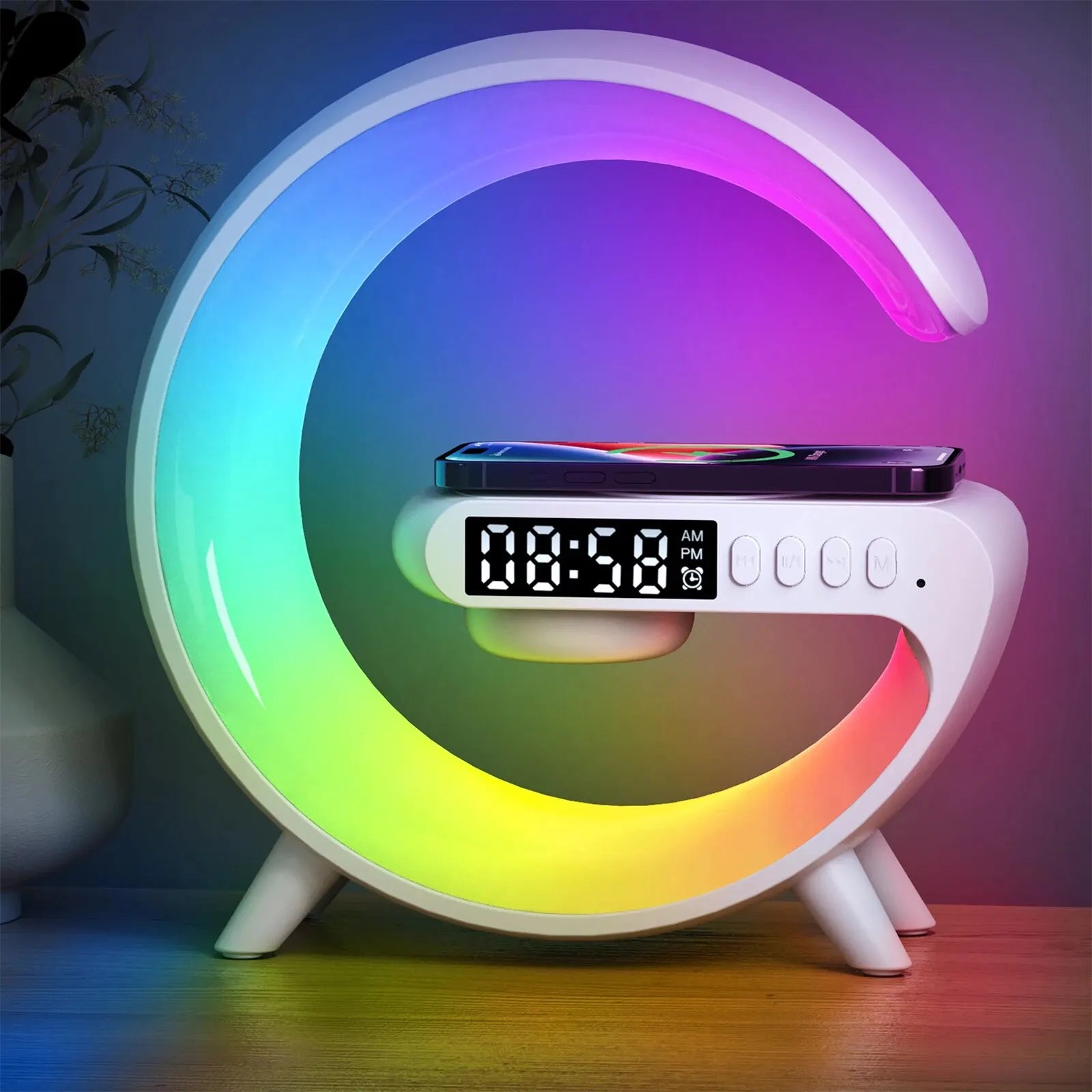 🌈 LED Smart Wake Up Light con Speaker Wireless – Lampada RGB Multifunzione